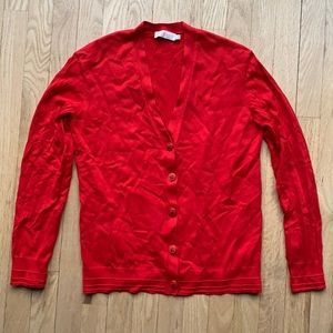 Tory Burch Red Button Sweater
